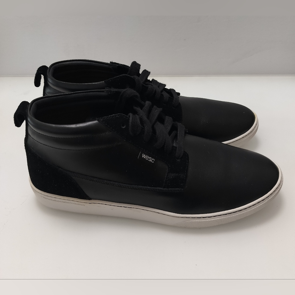 WeSC  Black Hagelin Sneakers shoes B105499999 Size 11 Pre-owned